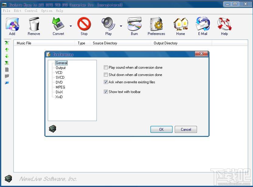 NewLive Mpeg to AVI DIVX VCD DVD Converter Pro,mpeg视频转换器,mpeg视频转换
